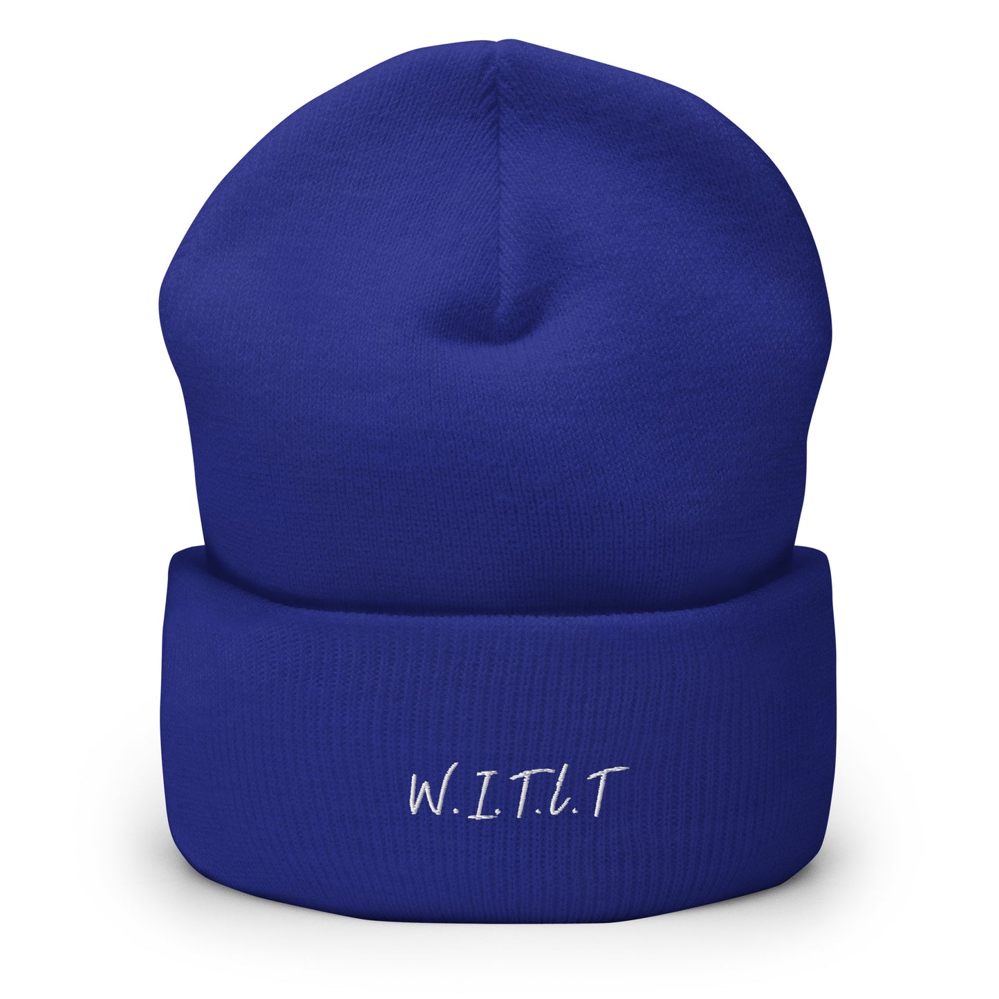 🖤 W.I.T.L.T. Cuffed Beanie – Worship In The Little Things Minimalist Faith Hat