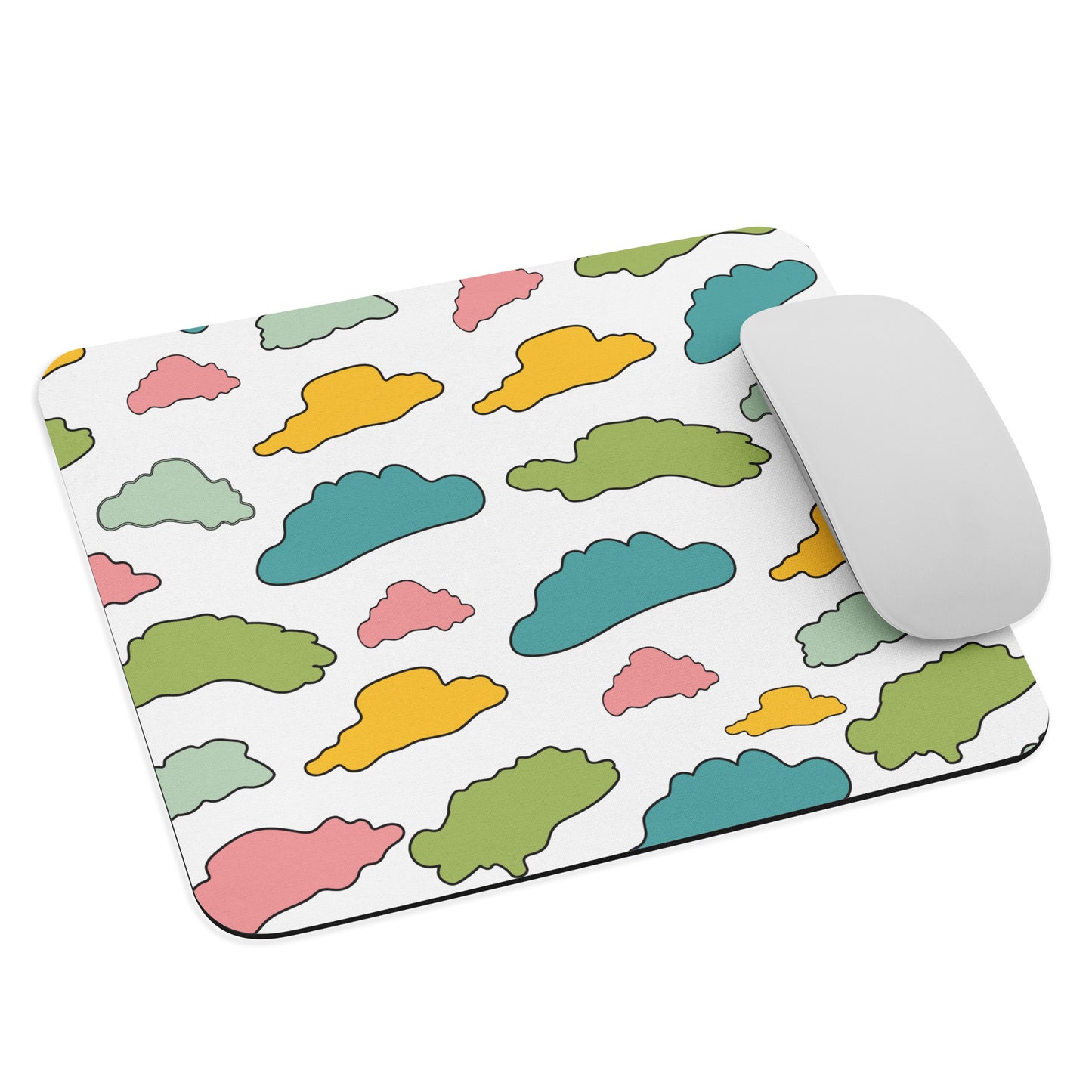 π Rainbow Cloud Mouse Pad β Cute Aesthetic Desk Mat with Soft Surface & Non-Slip Base